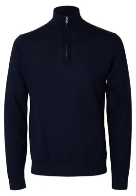 Obrázek produktu pro SELECTED HOMME SLHTRAY LS: Pletený merino svetr s polovičním zipem, model NOOS
