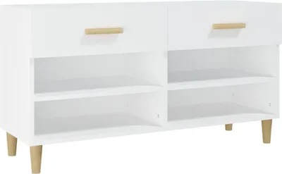 Zdjęcie produktu dla vidaXL Szafka na buty biała 102x35x55 cm materiał drewnopochodny