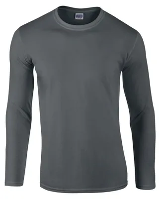 Produktbild von Gildan - "Softstyle" T-Shirt für Herren/Damen Uni Langärmlig LT1372 (S) (Holzkohle)