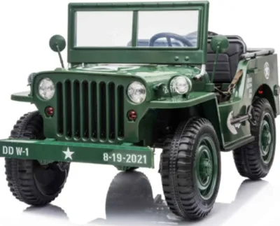 Immagine prodotto di Auto elettrica per bambini 2 posti Jeep willy's 24V, auto per bambini con telecomando, veicolo per bambini, auto 4X4 per bambini 4x motori elettrici 24V 120Watt (verde)