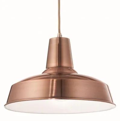 Obrázek produktu pro Sospensione Industrial-Minimal Moby Metallo Rame 1 Luce E27