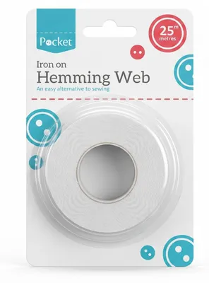 Saumband, weiß, 25 m, 1 Rolle, bügelbar