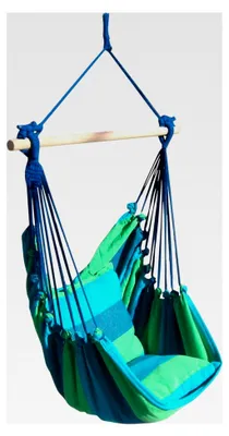 Produktbild von Hängesessel Tobago mit 2 Kissen in Blau und Grün