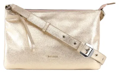 Imagen del producto de BIASIA Cuero bolso bandolera Flat Crossbag Oro dorado