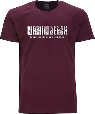 Produktbild von Übergrößen T-Shirt Waikiki weiß AHORN SPORTSWEAR Maroon Red 8XL