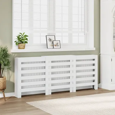 Obrázek produktu pro vidaXL Radiátorové obložení bílé 205x21,5x83,5 cm materiál na bázi dřeva