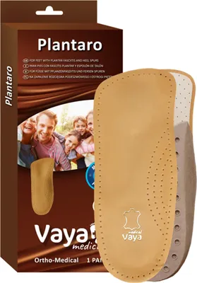 Produktbild von Orthopädische Schuheinlagen für Fersensporn mit Plantarfasziitis, Einlegesohlen aus Schaffell vom Typ 3/4 Vaya Plantaro  1 Paar