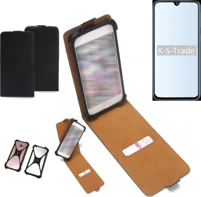 Produktbild von K-S-Trade Handyhülle Schutzhülle kompatibel mit Samsung Galaxy A40 Hülle Case Cover Flip Style Bumper schwarz 1x