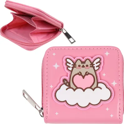 Produktbild von Pusheen Rosa kleine Geldbörse für Damen, Reißverschluss, Katze