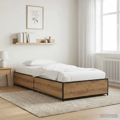 Image de Maison Exclusive - Cadre de lit en chêne Artisan 80 x 200 cm, bois d'ingénierie