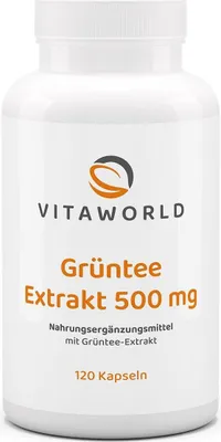 Zdjęcie produktu dla Ekstrakt z zielonej herbaty 500 mg kapsułki 120 kapsułek