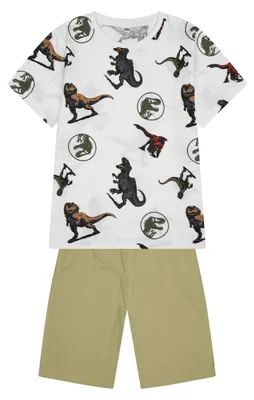 Produktbild von Jurassic World All Over Schlafanzug Pyjama-Set Shorty                     , Größe:158-164