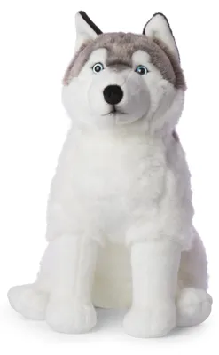 Immagine prodotto di WWF - Peluche - Husky (seduto, 70 cm) figura di peluche realistica in peluche