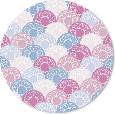 Produktbild von MuchoWow® Mauspad Mousepad Kreis - Muster - Rosa 40x40 cm - Mousepads - Maus Mat - Pad - Mausunterlage - Schreibtisch Accessoires