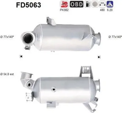 Obrázek produktu pro Filtr Pevných Částic Dpf Vw T5 2.0Tdi Euro 5