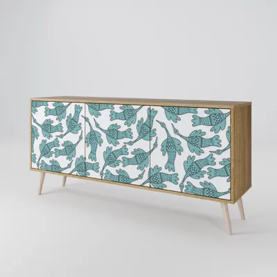 Immagine prodotto di Spacerebels cassettiera a 3 ante - credenza cassettiera - credenza alta - mobile armadio - soggiorno camera da letto - 57,5×164,5×42 (HxLxP)