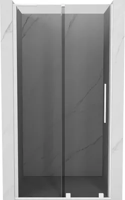 Produktbild von Mexen Velar L Schiebetür Duschabtrennung 90 cm, Graphit, Weiß - 871-090-003-41-20