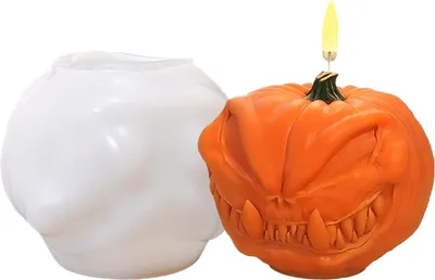 Produktbild von Halloween-Kerzenform, Halloween, gruseliger Totenkopf, Gießharz, Silikonform für Aromatherapie-Kerzen, Wachs, Gips, Polymer-Dekoration, A11_L