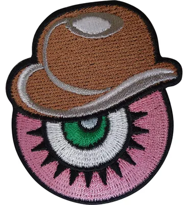 Bestickter Augen-Patch, 6x7 cm, zum Aufnähen oder Aufbügeln