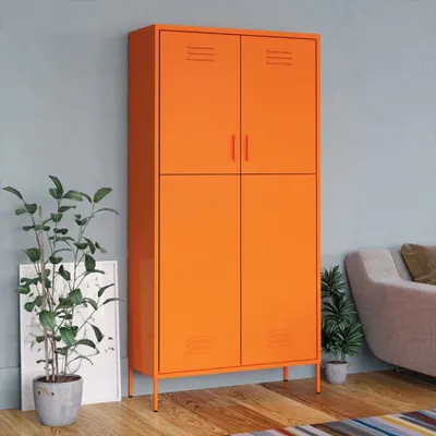 Obrázok produktu pre vidaXL Šatníková skriňa oranžová 90x50x180 cm Oceľ