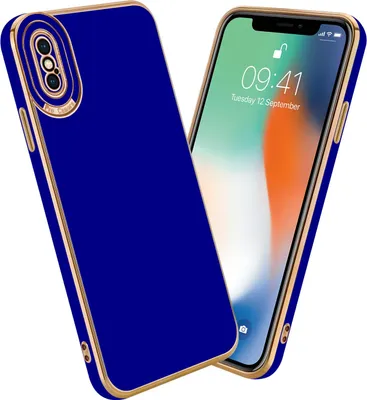 Image de Cadorabo Housse pour Apple iPhone X / XS Housse de protection en bleu Etui Housse de téléphone portable Cover Case TPU Protection pour appareil photo