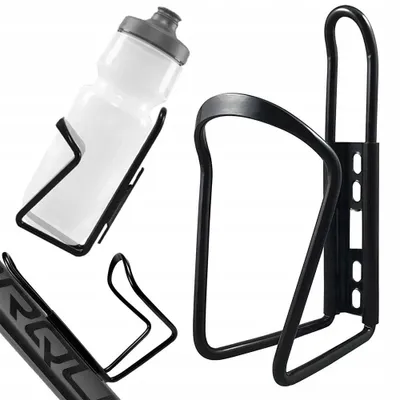 Produktbild von Fahrrad Flaschenhalter 2 Stück Schwarz Aluminium Trinkflaschenhalter Getränkehalter Bike eBike MTB Unterrohr