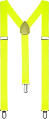 Produktbild von Hosenträger Herren Damen Hosen Träger Y Form Style Clips Schmal Neon Bunt Farbig neongelb