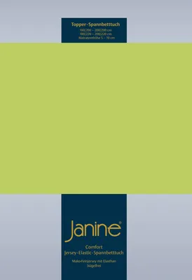 Produktbild von Janine Topper Comfort Jersey Spannbetttuch 180x200 cm - 200x220 cm apfelgrün