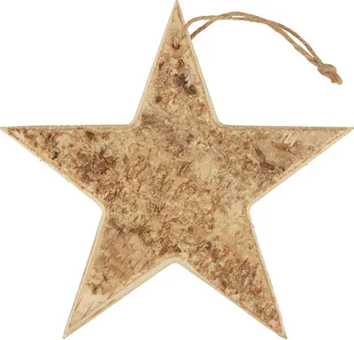 Produktbild von Rustikaler Holzstern Dekoration mit Kordel für Weihnachtsdeko