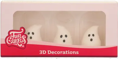 Produktbild von FunCakes Zucker-Dekorationen 3D Geister Set / 3 Stück