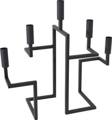 Image de LOFT42 Shine Bougeoir - 11 Bougies - Métal - Noir - 47x32x15