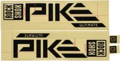 Produktbild von Rockshox Dekorset Aufkleberset RS Black Pike Ult 27 29 Schwarz
