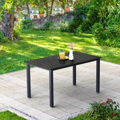 Image de CASARIA® Salon de jardin aluminium 6 chaises pliantes 1 table 150x90cm dossier réglable 8 positions ensemble de jardin terrasse balcon extérieur anthracite