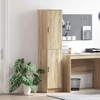Image de Buffet haut vidaXL en chêne Sonoma 35 x 39 x 168 cm