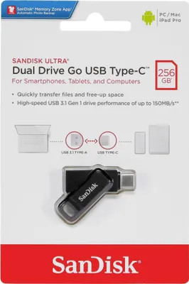 Obrázek produktu pro SanDisk Ultra Dual Drive USB 3.1 Type-C & Type-A Stick 256GB