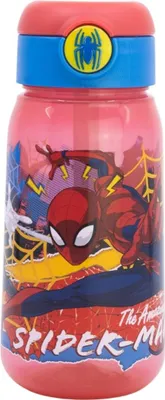 Image de Gourde Spiderman 510ml anti-fuite pour enfant avec paille