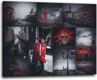 Produktbild von Stadt Venedig, Italien Wandbild Leinwandbild Deko XL Kunst: 120x80x4cm