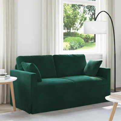 Produktbild von "Schlussverkauf" Wohnzimmer Couch/Sofa - mit Ergonomisches Design - Dunkelgrün Gesamtabmessungen: 158x78x80 cm (BxTxH)  C14215