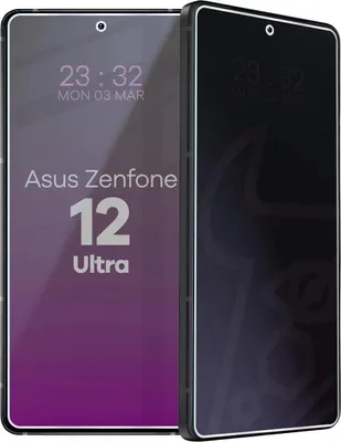 Produktbild von Hybridglas mit Privatschutzfilter für Asus Zenfone 12 Ultra, Bizon Glass Mule Shadow, Matt