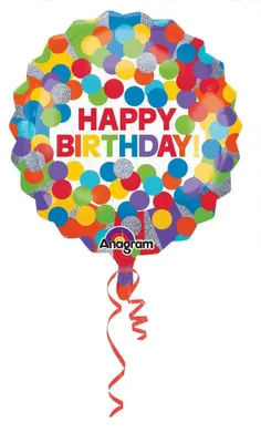Zdjęcie produktu dla Folienballon Jumbo, 71 cm Primary Rainbow Birthday