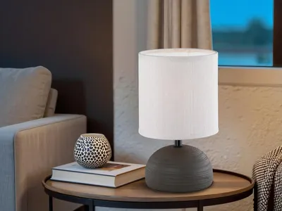 Immagine prodotto di Lampada da tavolo LUCI marrone e bianca 1xE14x40W in tessuto, dimensioni: 23x14x14 cm, IP20, RL