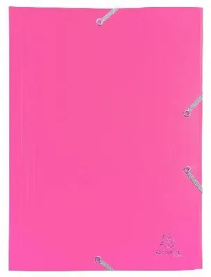 Produktbild von Exacompta 30x Sammelmappe +Gummizug 3 Klappen PP 400µ Eco A4 Fuchsia 55920E