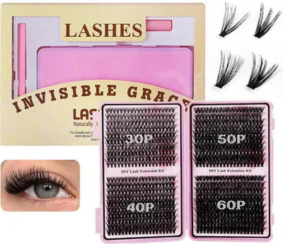 Image de INF Kit d'Extension de Cils Individuels DIY - Ensemble de Cils en Grappes