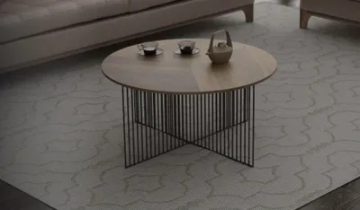 Produktbild von Moderner Wohnzimmer Couchtisch Braun Echtholz Möbel Luxus Ablagetischen