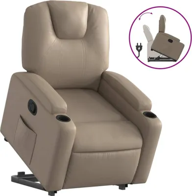 Produktbild von vidaXL Relaxsessel mit Aufstehhilfe Cappuccino-Braun Kunstleder