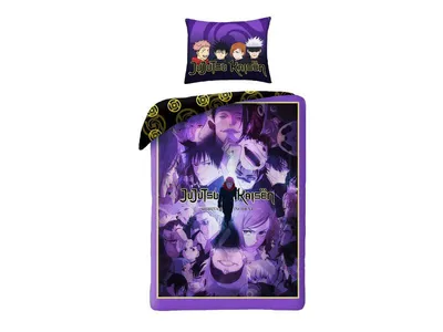 Produktbild von Jujutsu Kaisen Bettbezug „Verfluchte Energie“ – 140 x 200 + 70 x 90 cm – Polyester