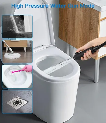 Produktbild von Duschkopf mit Schlauch - 6 Strahlarten, wassersparend 15 m Duschstrahl mit Schlauch und Halterung ohne Bohren Wassersparender Duschkopf Handbrause - schwarz