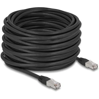 Produktbild von DeLOCK RJ45 Netzwerkkabel Cat.6A S/FTP PE Outdoor 20 m schwarz, 20 m, Cat6a, S/FTP (S-STP), RJ-45, RJ-45, Schwarz