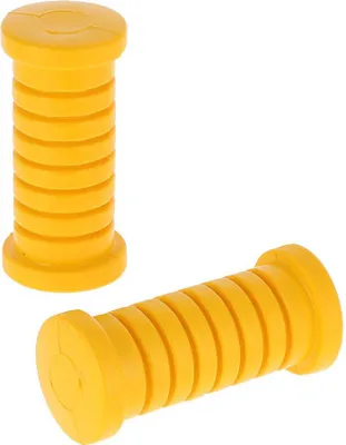 Produktbild von Set: 2x Fußrastengummi quergerippt in Gelb - für Simson S51, S50, Schwalbe KR51, SR4