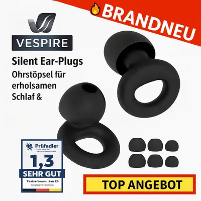 Immagine prodotto di Vespire™ Tappi auricolari silenziosi Tappi auricolari per il sonno | Protezione dell'udito | Tappi auricolari